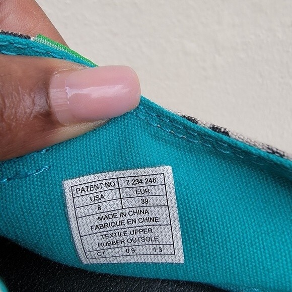 SANUK beige black zebra print espadrille slipon flats 8 M - Picture 6 of 6